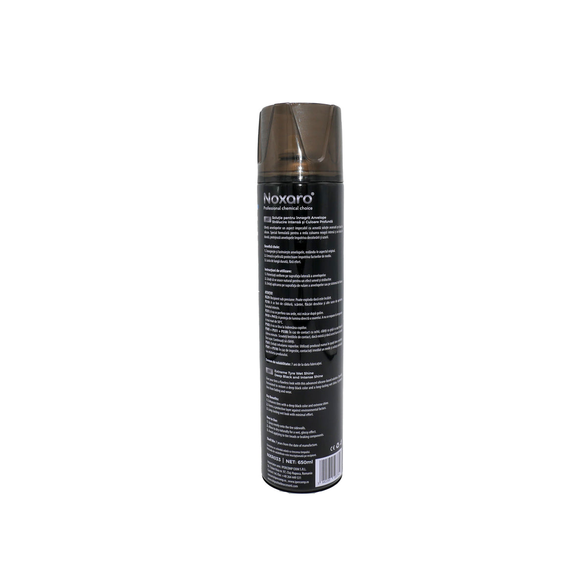 Spray innegrit anvelope pe baza de silicon 650ml NOXARO Noxaro - imagine 1