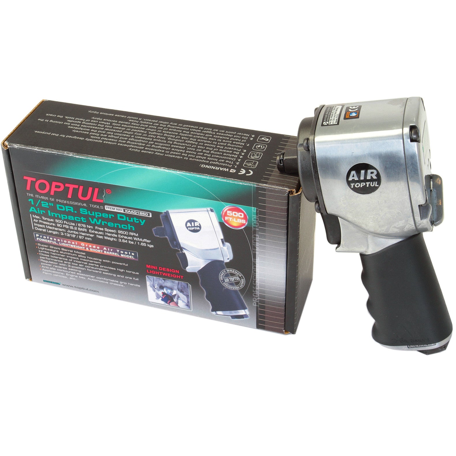 Pistol pneumatic 1/2 678 Nm Toptul - imagine 2