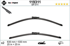 Set lamela stergator SWF Wiper FB OE LHD 630/630 mm SWF - imagine 1