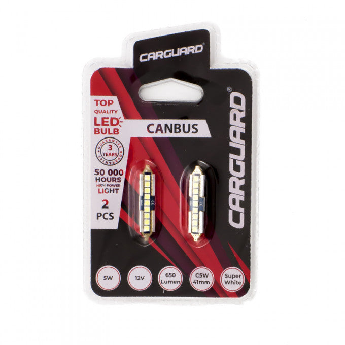 Bec Carguard C5W si C10W 12V 5W [41MM] Set 2 buc Carguard - imagine 2