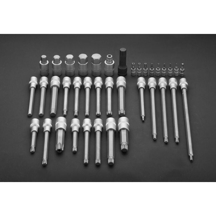 Set tubulare cu bit Torx scurt si lung 1/2 " set 38pcs Neo Tools - imagine 3