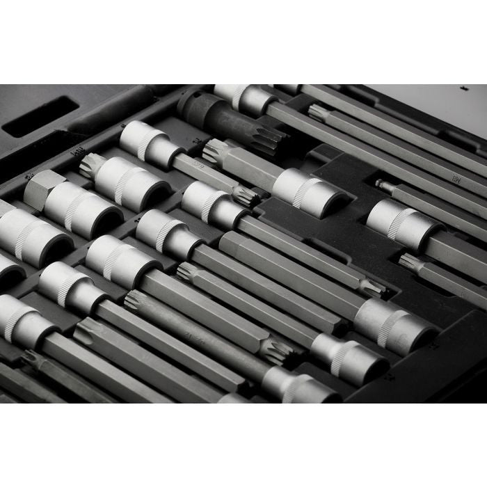 Set tubulare cu bit Torx scurt si lung 1/2 " set 38pcs Neo Tools - imagine 4