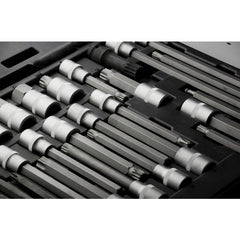 Set tubulare cu bit Torx scurt si lung 1/2 " set 38pcs Neo Tools - imagine 4