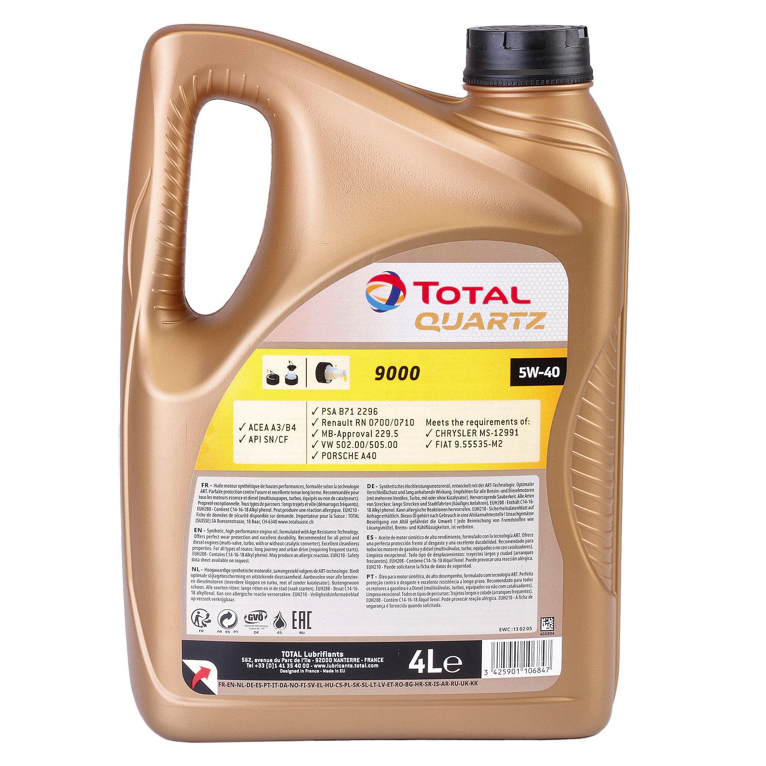 Ulei motor Total Quartz 9000 5W40 4L Total - imagine 3