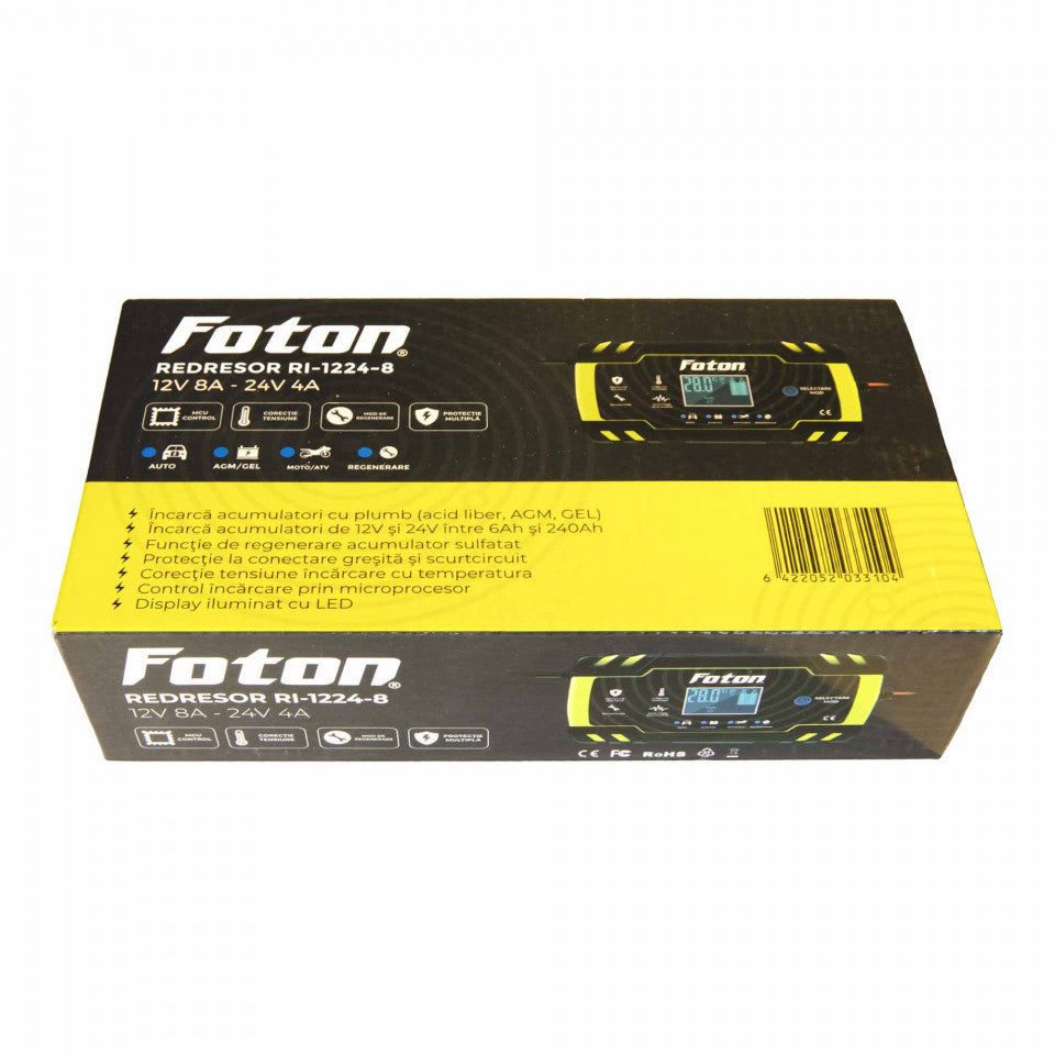 Redresor inteligent Foton RI-1224-8 cu desulfatare - 12V/8A 24V/4A Foton - imagine 5
