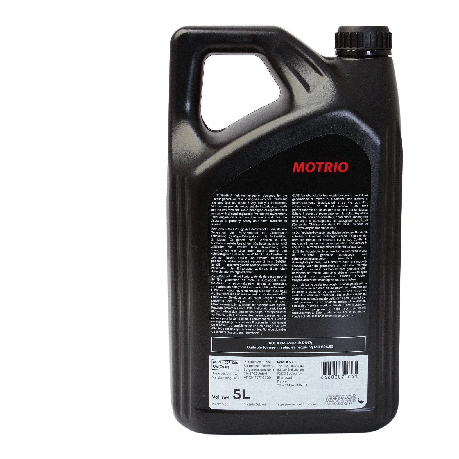 Ulei motor Motrio Premium 5W30 RN17 5L Motrio - imagine 2