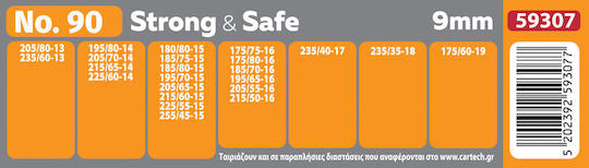 Cartech Strong & Safe Nr 90 Lanțuri Antiderapante Grosime 9mm 2buc Cartech - imagine 3