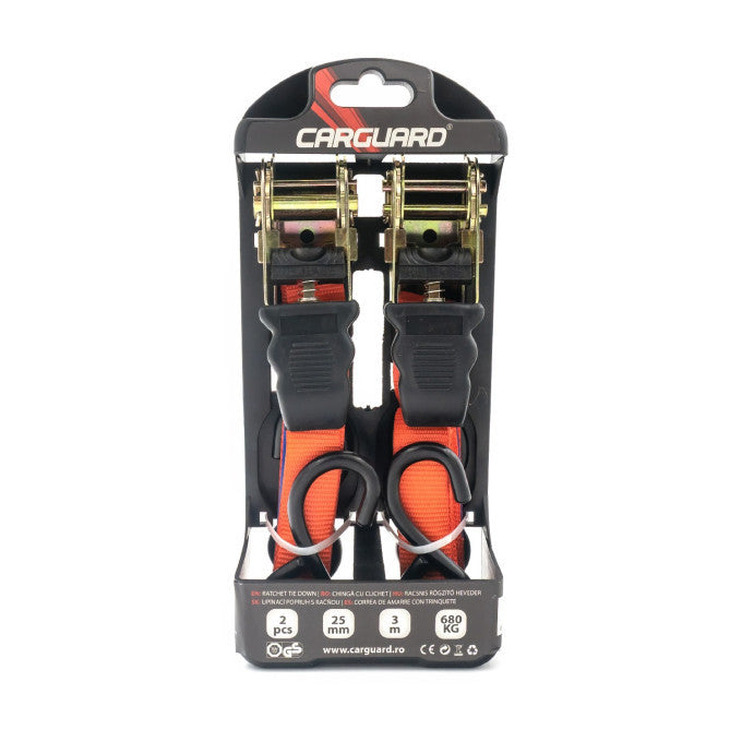 Set 2 chingi cu clichet Carguad 680kg - 25mm x 3m Carguard - imagine 2