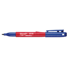 Marker albastru pentru santier INKZALL™, cu varf fin Milwaukee - imagine 1