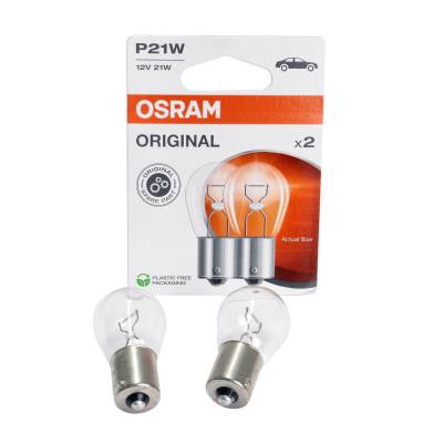 Bec Osram Original P21W 12V 21W BA15s Set 2 buc Osram - imagine 1