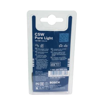 Bec Bosch Pure Light C5W 12V 5W SV8,5-8 Set 2 buc Bosch - imagine 1