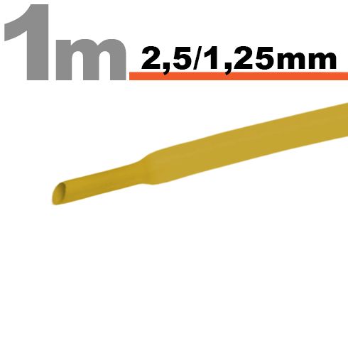 Tub termocontractibil Galben • 2,5 / 1,25mm Carguard - imagine 1