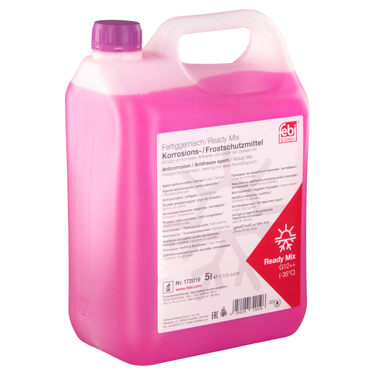 Antigel diluat Febi Violet G12++ (-35°C) 5L Febi - imagine 1
