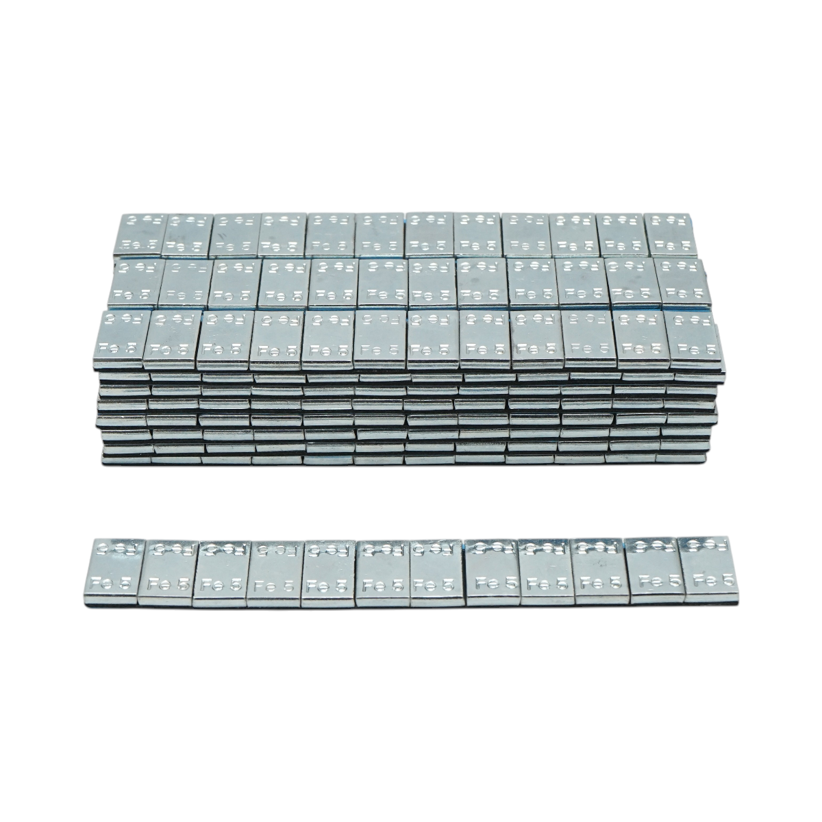 Contragreutati autoadezive gri deschis echilibrare roti Fe 60g (5gx12 buc) 100 benzi/cutie All Ride - imagine 1