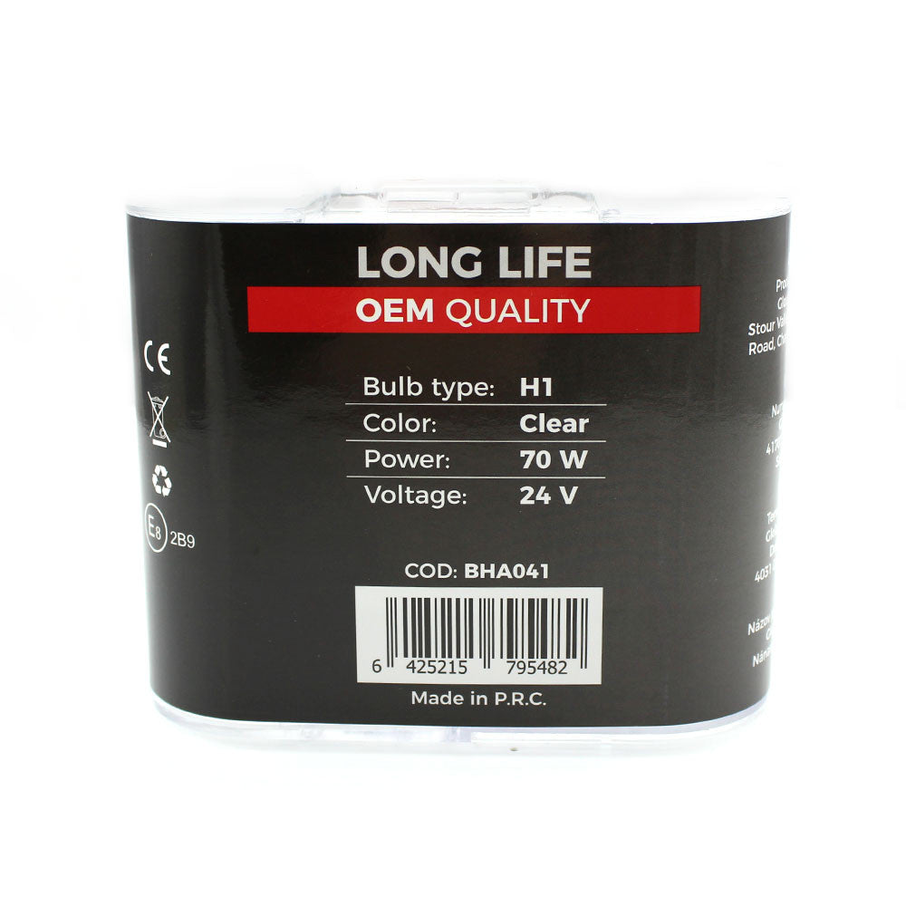 Set de 2 becuri Halogen 24V - H1, 70W, +50% Intensitate - LONG LIFE Carguard - imagine 5