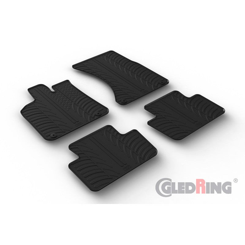 Set 4 covorase cauciuc dedicate Porsche Macan SUV 10.2014-> / rubber mat Gledring - imagine 1