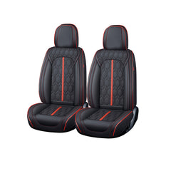 Huse auto premium 5 locuri Carguard Deluxe piele ecologică perforată - negru - rosu Carguard - imagine 1