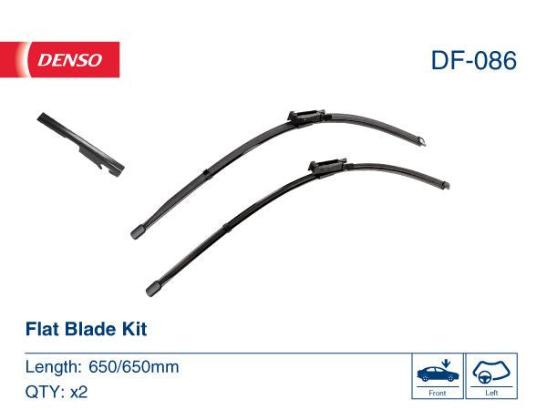 Set Lamela stergator Denso Flat 650/650 mm Denso - imagine 1