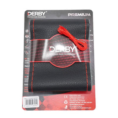Husa volan neagra cu ac si ata 80 g, cusatura rosie DERBY DERBY - imagine 1