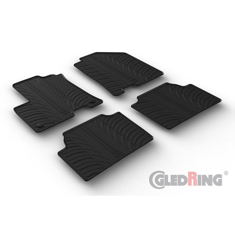 Set 4 covorase cauciuc dedicate KIA e-Niro HB 03.2018->/rubber mats Gledring - imagine 1