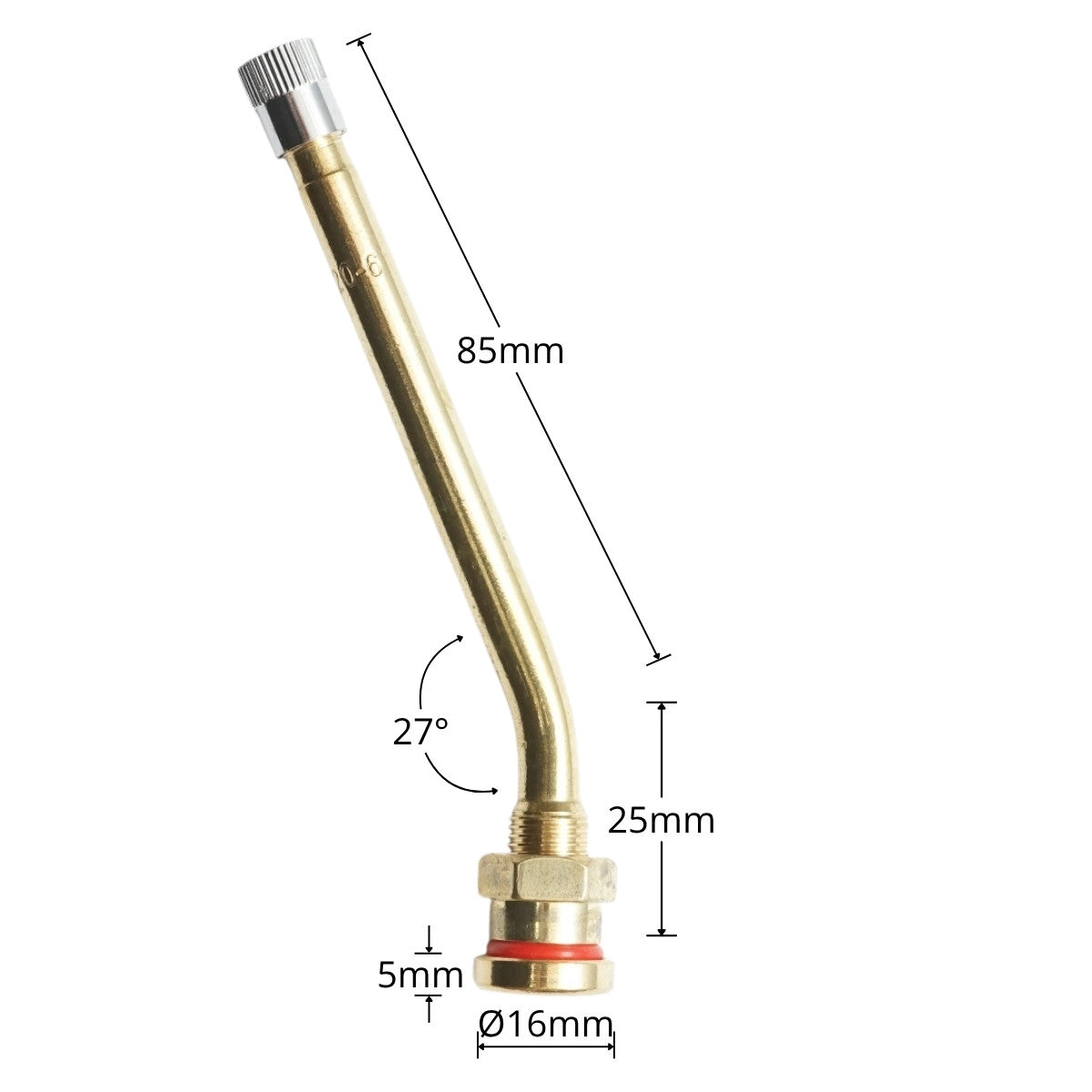 Valva roata camion tubeless metalica 110mm V3-20-6 All Ride - imagine 1