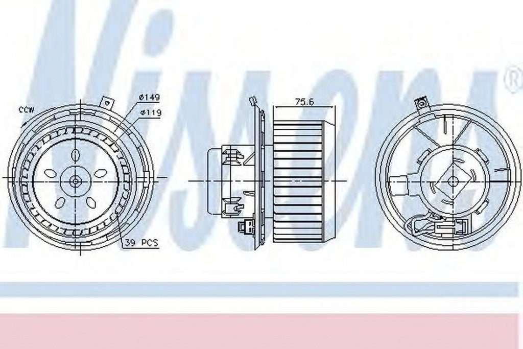 Ventilator habitaclu bord ALFA ROMEO 156 932 NISSENS 87185