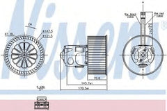 Ventilator habitaclu bord BMW 6 cupe F13 NISSENS 87242