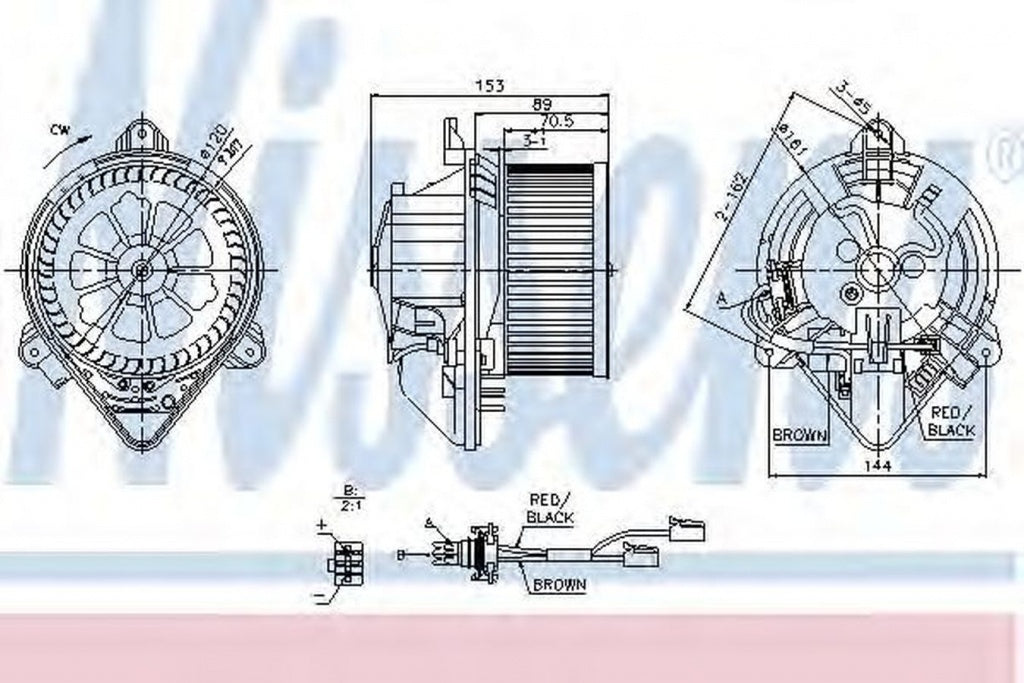 Ventilator habitaclu bord CITROEN ZX Break N2 NISSENS 87053