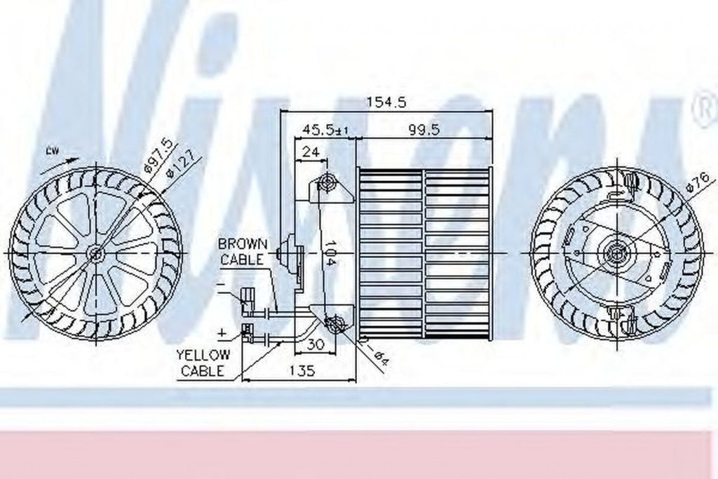 Ventilator habitaclu bord OPEL ASTRA F CLASSIC limuzina NISSENS 87057