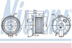 Ventilator habitaclu bord PEUGEOT 206 hatchback 2A C NISSENS 87181