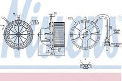 Ventilator habitaclu bord VW TRANSPORTER IV bus 70XB 70XC 7DB 7DW 7DK NISSENS 87155